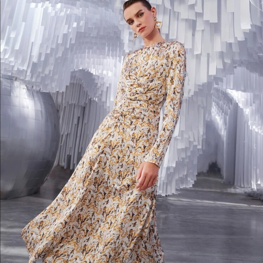 Print ruched front dress 💕